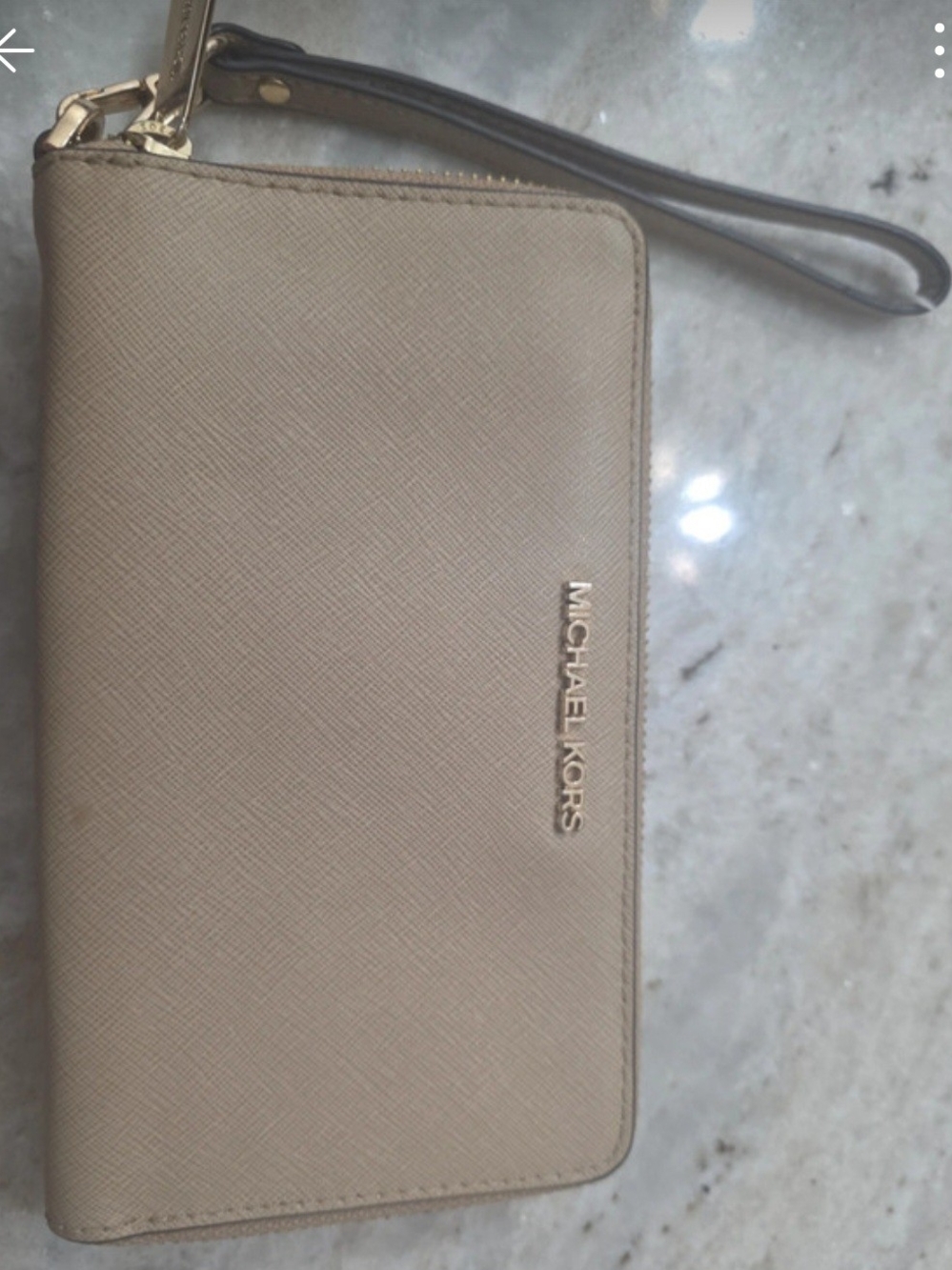 Michael Kors Taupe Wristlet Wallet